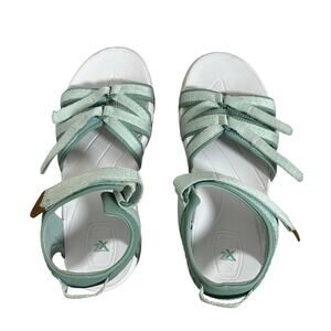 XeroXposur La Palma Sport Sandals Womens 9.5 Green Adjustable Comfort